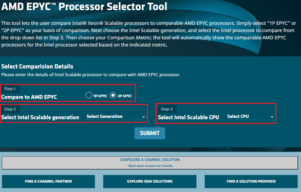 Prozessore-Auswahl-Tool