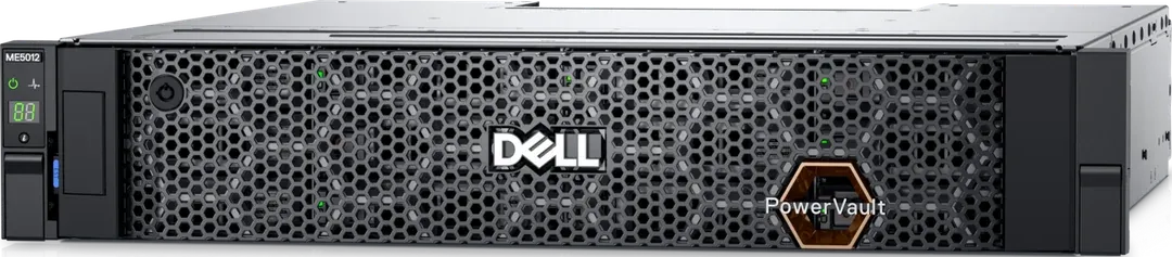 Dell PowerVault ME5012 mit Frontblende, schräg von links