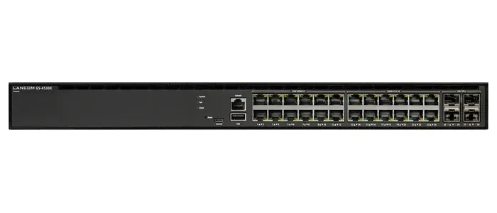 R&amp;S LANCOM GS-4530X Managed Switch, Vorderansicht