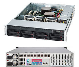 Supermicro SC825TQC-R1K03LPB Intel&reg; Xeon&reg; Scalable Dual CPU 8xLFF 2x1000W 2U Rack Server