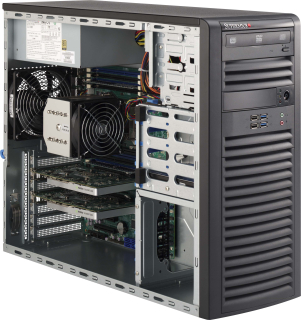 Supermicro SC732D4-903B Intel® Xeon® E5-2600v4 Dual CPU 4xLFF 1x900W Mini Tower Server