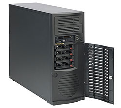 Supermicro SC733TQ-668B Intel&reg; Xeon&reg; E5-2600v4 Dual CPU 4xLFF 1x668W Mini Tower Server
