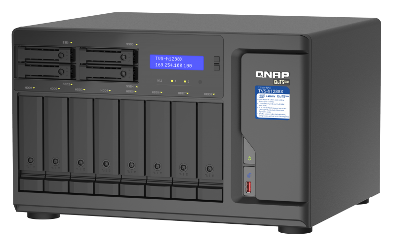 QNAP NAS TVS-h1288X-W1250 6C 3.3GHz 16GB 8xLFF/SFF 4x SFF Desktop