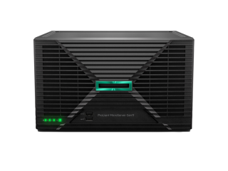 HPE ProLiant MicroServer Gen11 1xG-7400 (3.7GHz/2C) 1x16GB 4xLFF 1x1TB HDD 1x180W SATA-Raid-Soft 1GbE 4-port BASE-T TPM Smart Choice Tower Server