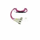 Dell EMC CBL-MPO12-4LC-OM4-5M kompatibles MPO-4xLC Multimode OM4 Patchkabel 5 Meter