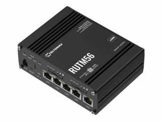 Teltonika RUTM56 5G (3.4 Gbps) WiFi5 5xGbE 2xSIM DIN-Rail Wireless Industrie-Router