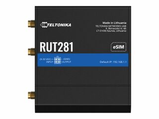 Teltonika RUT281 LTE WiFi4 2xGbE PoE DIN-Rail Wireless Industrie-Router